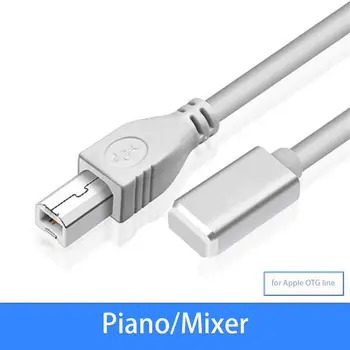 1-8 шт 1 м 8Pin Адаптер к USB Type B Адаптер OTG Кабель от мужчины к мужчине для iPad к электронному музыкальному инструменту Аудио Изображение 2