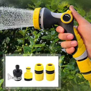 1 Комплект Насадки для садового шланга с управлением большим пальцем Ручной инструмент для полива цветов высокого давления, Распылитель воды для мытья автомобилей, Насадка для сада