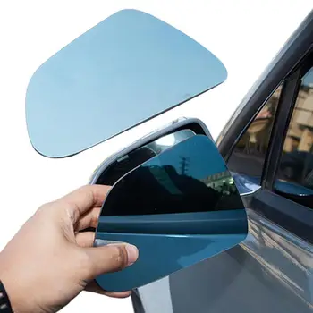 1 Пара Боковых Зеркал Заднего Вида Автомобиля, Синяя Стеклянная Линза для Tesla Model 3/Y/X/S, Широкоугольный Вид, Антибликовое Синее Зеркало Заднего Вида, Объектив Заднего Вида Изображение 2