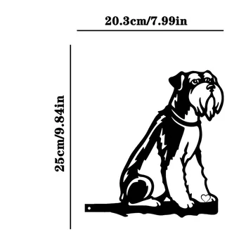 1 шт. Виниловая наклейка с графическим изображением ствола, украшение для забора, Бородатая собака на ветке дерева, настенный декор для вечеринки в саду Изображение 2