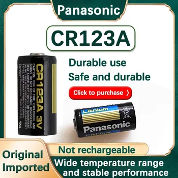 1 шт. Литиевая батарея Panasonic CR123A 3V для цифровой камеры, дверные звонки, фонарик, счетчики воды, дымовая сигнализация Изображение 2