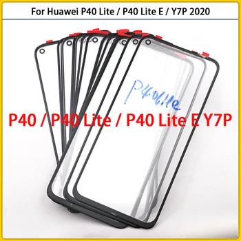 10 Шт. Для Huawei P40Lite P40 Lite E Сенсорный Экран ЖК-Дисплей Передняя Внешняя Стеклянная Панель Объектива Сенсорная Стеклянная Крышка OCA Замена