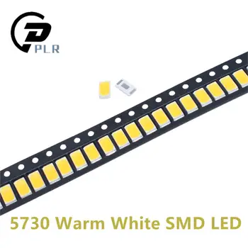 1000шт 5730 SMD LED 50-55 ЛМ Лампа 0,5 Вт со светодиодным Чипом Теплого белого цвета для LED CCT: 2800-3000 К До сих пор 3 В