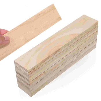 12шт прямоугольных деревянных досок Незаконченные деревянные срезы Деревянные доски для ручной росписи