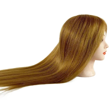20-дюймовая модель головы для укладки волос практика ученика модель головы для стрижки волос плетение волос специальная модель головы может быть окрашена горячим способом Изображение 2