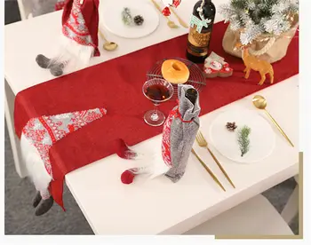 2019 Рождество Санта Клаус Рождественские скатерти Флаги Обеденные столы Гобеленовое покрытие Декор домашнего стола Изображение 2