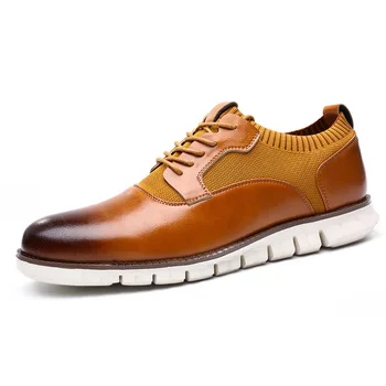 2023 Мужская повседневная обувь, мужские деловые туфли-оксфорды с перфорацией типа 