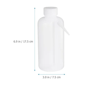 2шт бутылка для мытья с широким горлышком, одноразовая бутылка для мытья, безопасная бутылка для отжима, 500 мл (белая) Изображение 2