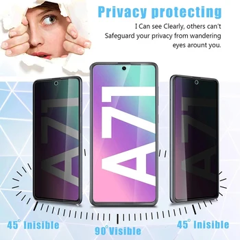 3D защитные пленки для экрана конфиденциальности Samsung A52 A13 A53 A32 A12 A50 A51 A52S A72, Антишпионское защитное стекло Для Galaxy S10E M12 M52 Изображение 2