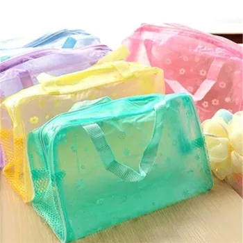 5 цветная водонепроницаемая косметическая сумка для хранения из ПВХ, женский прозрачный органайзер для макияжа, компрессионные Дорожные сумки для ванной