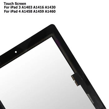5 ШТ. Сенсорный Экран Для iPad 3 4 iPad3 iPad4 A1416 A1430 A1403 A1458 A1459 A1460 Замена Внешней Стеклянной панели Датчика Дигитайзера Изображение 2