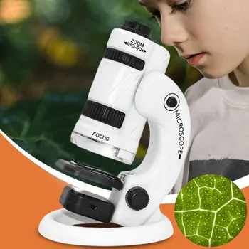 60-180 X Детский микроскоп Детский биологический Микроскоп Комплект Беспроводной Цифровой микроскоп Детский микроскоп для начинающих для детей Студентов Изображение 2
