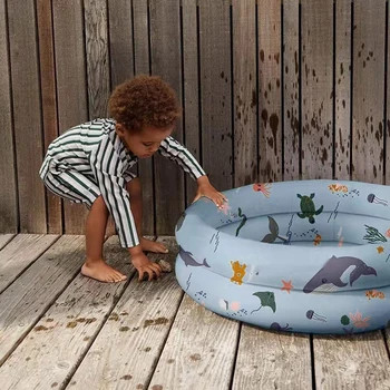 80-сантиметровый поплавок для младенцев, надувные игрушки, воздушный бассейн с покрытием для детей, каркасный бассейн, ванна, принадлежности для плавания на открытом воздухе Изображение 2