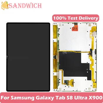 AAA + Оригинальный ЖК-Дисплей Для Samsung Galaxy Tab S8 Ultra X900 ЖК-дисплей С Сенсорным Экраном, Дигитайзер, Панель В Сборе, Запасные Части