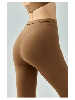 AL0lulu/ расклешенные брюки для йоги на открытом воздухе, женские обтягивающие широкие брюки с высокой посадкой, подтягивающие бедра, облегающие брюки для йоги Изображение 2