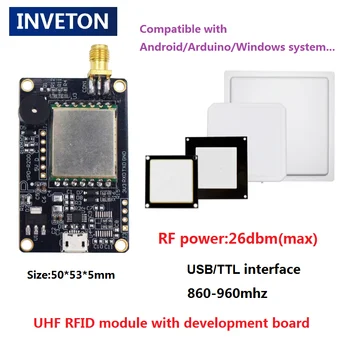 Arduino R200 чип малого радиочастотного RFID-считывателя дальнего действия Модуль TTL UART Антенна Android SDK для встраиваемой системы