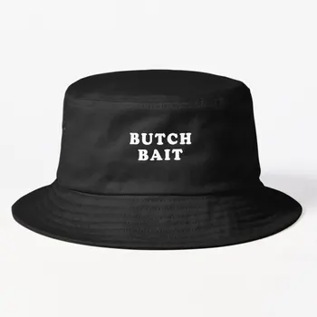 Butch Bait Bucket Hat Панама Спортивная Хип-Хоп Кепка S Рыба Сплошной Цвет Женская Повседневная Черная Солнцезащитная Рыбацкая Уличная Мода Мужская