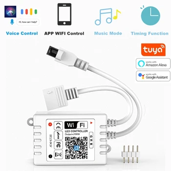 DC5-24V Tuya Wifi LED Strip Light RGB Контроллер Работает с Apple Homekit Siri Voice Smart Life APP Control Alexa Google Home Изображение 2