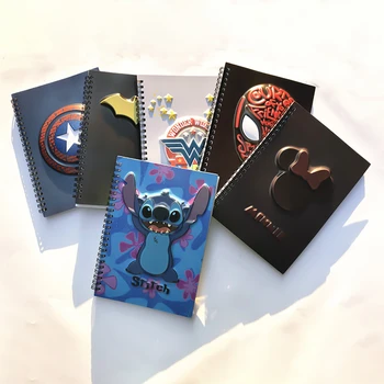 Disney Captain America Minnie Stitch N5543 Аниме Блокнот Мультяшные блокноты для письма Школьные Канцелярские принадлежности Подарок студенту