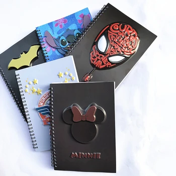 Disney Captain America Minnie Stitch N5543 Аниме Блокнот Мультяшные блокноты для письма Школьные Канцелярские принадлежности Подарок студенту Изображение 2