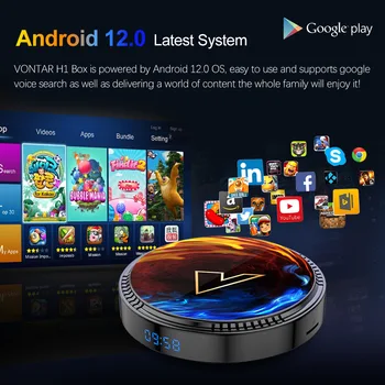 H1 Android 12 Smart TV Box Allwinner H618 Поддержка 8K 4K BT5.0 Wifi6 Медиаплеер Google Voice Телеприставка 2 ГБ 16 ГБ 32 ГБ Изображение 2