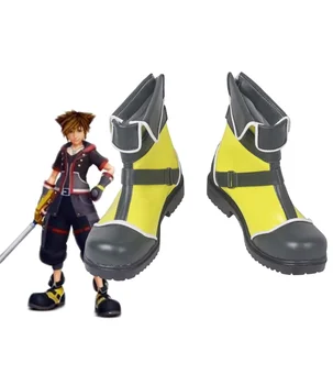 Kingdom Hearts Сора Желтые ботинки для косплея, обувь на заказ