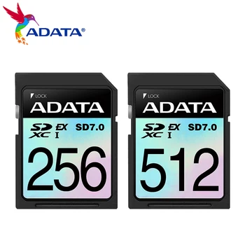 SD-карта ADATA 256 ГБ со скоростью до 800 Мб/с 512 ГБ Premier Extreme SD 7.0 EXPRESS Card SDXC PCIe Gen3x1 UHS-I U3 C10 Высокоскоростная Для Камеры
