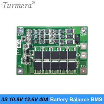 Turmera 2S 3S 4S 5S 6S 10S 15A 20A 40A Плата защиты BMS со Сбалансированным для использования Батареи Отвертки 8.4V 12V 14.4V 18V 25V 36V Изображение 2
