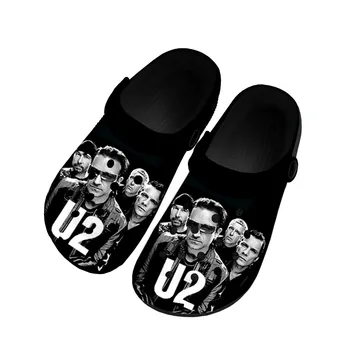 U2 Рок-группа Модные панк Домашние сабо На заказ Водонепроницаемая обувь Мужская Женская Обувь для подростков Садовые сабо Дышащие Пляжные тапочки с отверстиями
