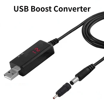 USB Повышающий Преобразователь Постоянного тока от 5 В до 9 В 12 В Кабель USB Повышающего Преобразователя + Разъем 3,5x1,35 мм Для Источника питания/Преобразователя мощности
