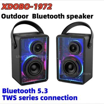 XDOBO1972 80 Вт мощный портативный Sounbox TWS Boombox мощный басовый динамик аудио RGB динамический свет caixa de som Bluetooth динамик Изображение 2
