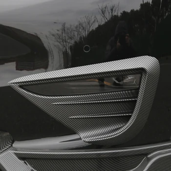 Автомобильные Капоты Передних Противотуманных Фар Матовые/Глянцевые Черные Брови Eye Wind Knife Cover Trim из Углеродного Волокна для Автомобильных Аксессуаров Tesla Model Y