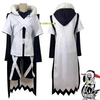 Аниме-игра Undertale XTALE Cross Sans Косплей костюм Белый плащ-накидка Боевая форма Взрослый мужчина женщина Костюм для вечеринки на Хэллоуин Изображение 2