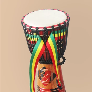 Африканский барабан Бонго 4 Дюйма Профессиональный африканский барабан с резьбой по дереву Традиционный Африканский барабан Музыкальный инструмент Изображение 2