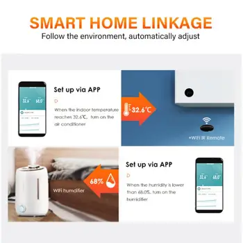 Беспроводной датчик температуры и влажности AUBESS Tuya Wifi Smart с питанием от аккумулятора ZigBee Smart Home Security Работает с Alexa Google Home Изображение 2