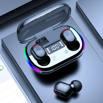 Беспроводные наушники K10 RGB со светодиодным цифровым дисплеем, наушники-вкладыши с сенсорным управлением, совместимые с Bluetooth 5.3 Игровые спортивные наушники Изображение 2
