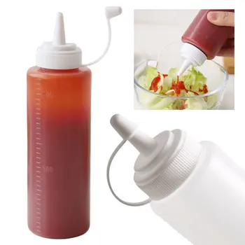 Бутылочки для отжима приправ, бутылочки для кетчупа, бутылочки для кухонного соуса, пустая пластиковая бутылочка для жидкости с герметичной крышкой для жидкостей