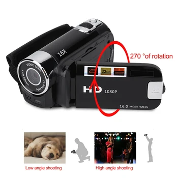 Видеокамера 1080P Видеокамера Ночного Видения 16M с 16-кратным Оптическим Зумом Цифровая Видеокамера для Видеоблоггера, Снимающая Видео, Записывающая Камера Изображение 2