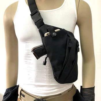 Военно-тактическая сумка через плечо, правая и левая рука, кобура для пистолета, сумка для телефона, армейский рюкзак для кемпинга, путешествий, охоты, Слинг-рюкзак Изображение 2