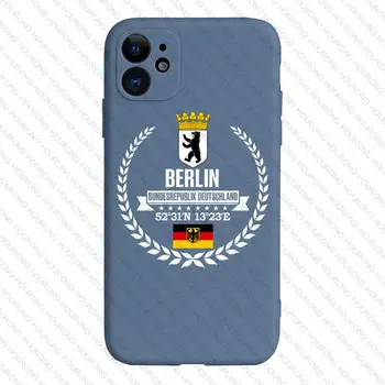 Германия Берлин Герб Флаг Карта Чехол для iPhone 15 14 Pro Max 13 12 11 Mini X XS XR 7 8 6S Plus SE