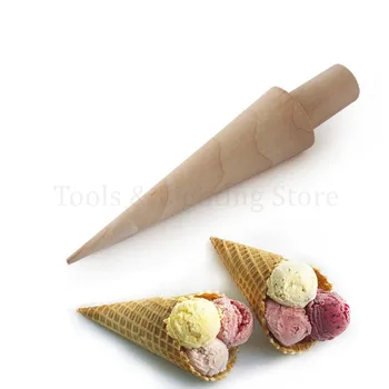Деревянная форма для рожков для мороженого, сделай САМ, яичный рулет, вафельный валик для омлета, Кондитерский рулет для выпечки, инструменты для украшения Изображение 2
