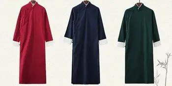 Детская и взрослая хлопчатобумажная униформа IP MAN, даосский халат, платье с перекрестными помехами, костюмы для Вин Чун кунг-фу, одежда Изображение 2