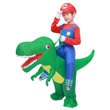 Детские надувные костюмы динозавров, костюм Тираннозавра, косплей, мальчики катаются на динозавре, вечеринка в честь Пурима, Надувные детали одежды