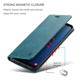 Для Hoesje Samsung S9 Plus Case Кожаный Винтажный Чехол Для телефона Samsung Galaxy S9 Plus Case Откидная Магнитная Крышка Кошелька S9 9 + Case Изображение 2