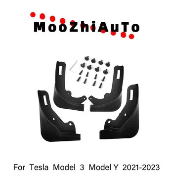 Для Tesla Модель 3 Y 2021-2023 Брызговики Без Сверления Брызговики Зимние Брызговики Защита Переднего Заднего Крыла Автомобильные Аксессуары