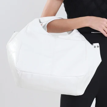 Женская белая сумка через плечо Hobos большой емкости, женские эстетичные сумки через плечо для пригородных поездок, качественная женская вместительная сумка из искусственной кожи