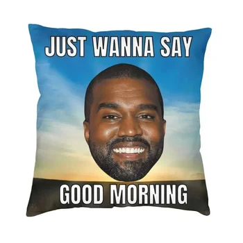 Забавные наволочки Kanye West 40x40 см, мягкая подушка для дивана, автомобильная Квадратная наволочка, украшение гостиной