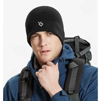 Зимняя лыжная шапка для мужчин, велосипедная флисовая подкладка, теплый ветрозащитный головной убор, шапочка для защиты ушей