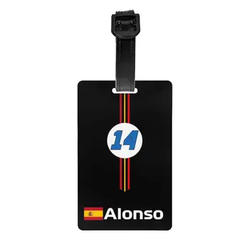 Изготовленная на Заказ Багажная Бирка Fernando Alonso 14 С Именной Карточкой Aston Martins Privacy Cover ID Label для Дорожной Сумки Чемодана