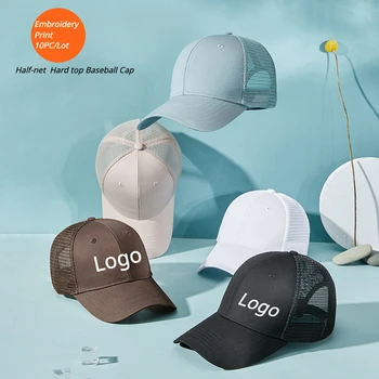 Изготовленная на Заказ Шляпа Дальнобойщика Высокое Качество 10 шт./лот Вышивка Печати Логотипа Snapback Шляпы Персонализация Текста DIY Бейсболки XL Oversize